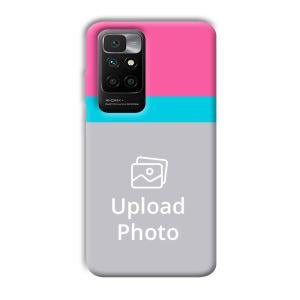 Pink & Sky Blue Customized Printed Back Cover for Redmi 10 Prime
