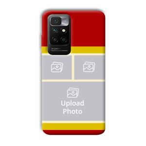 Red Yellow Collage Customized Printed Back Cover for Redmi 10 Prime