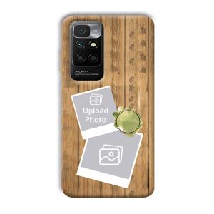 Wooden Photo Collage Customized Printed Back Cover for Redmi 10 Prime