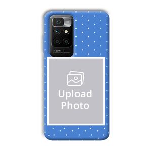 Sky Blue White Customized Printed Back Cover for Redmi 10 Prime
