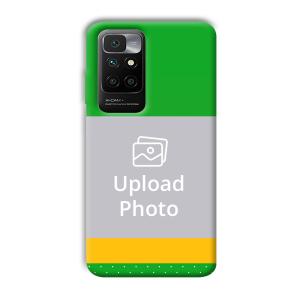 Green Yellow Customized Printed Back Cover for Redmi 10 Prime