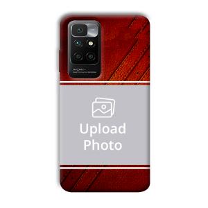 Solid Red Customized Printed Back Cover for Redmi 10 Prime