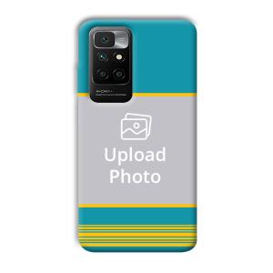 Yellow Blue Design Customized Printed Back Cover for Redmi 10 Prime