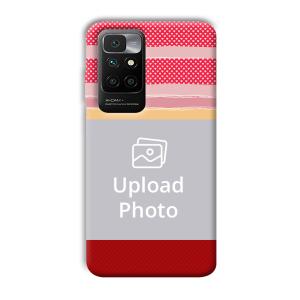 Red Pink Design Customized Printed Back Cover for Redmi 10 Prime