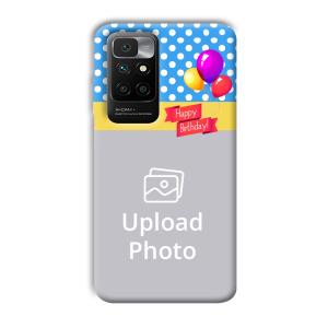 Happy Birthday Customized Printed Back Cover for Redmi 10 Prime