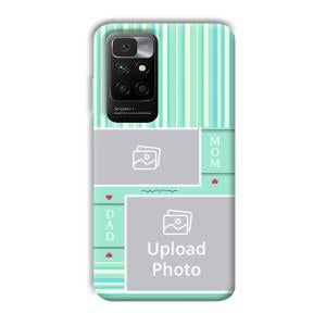 Mom Dad Customized Printed Back Cover for Redmi 10 Prime
