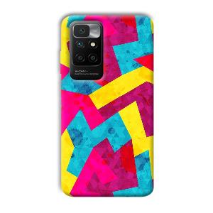 Pink Yellow Pattern Phone Customized Printed Back Cover for Redmi 10 Prime