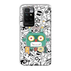 Animated Robot Phone Customized Printed Back Cover for Redmi 10 Prime