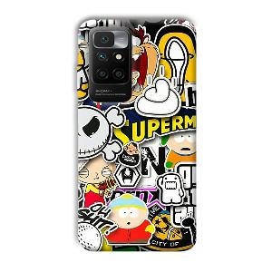 Cartoons Phone Customized Printed Back Cover for Redmi 10 Prime