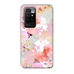 Floral Canvas Phone Customized Printed Back Cover for Redmi 10 Prime