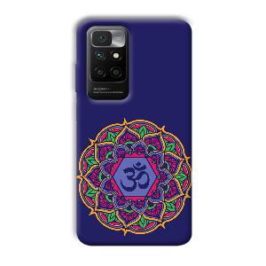 Blue Om Design Phone Customized Printed Back Cover for Redmi 10 Prime