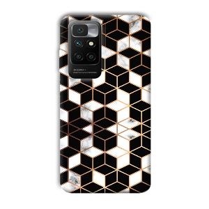 Black Cubes Phone Customized Printed Back Cover for Redmi 10 Prime
