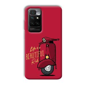 Life is Beautiful  Phone Customized Printed Back Cover for Redmi 10 Prime