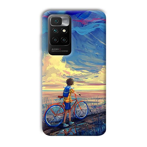 Boy & Sunset Phone Customized Printed Back Cover for Redmi 10 Prime