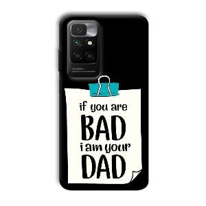 Dad Quote Phone Customized Printed Back Cover for Redmi 10 Prime