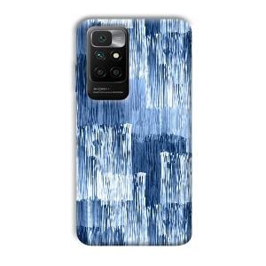 Blue White Lines Phone Customized Printed Back Cover for Redmi 10 Prime