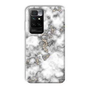 Grey White Design Phone Customized Printed Back Cover for Redmi 10 Prime