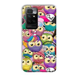 Colorful Owls Phone Customized Printed Back Cover for Redmi 10 Prime