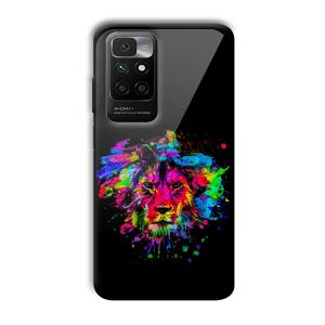 Colorful Lion Customized Printed Glass Back Cover for Redmi 10 Prime