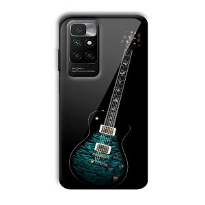 Neon Guitar Customized Printed Glass Back Cover for Redmi 10 Prime