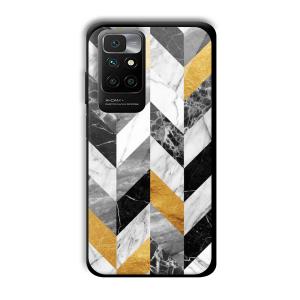 Marble Tiles Customized Printed Glass Back Cover for Redmi 10 Prime