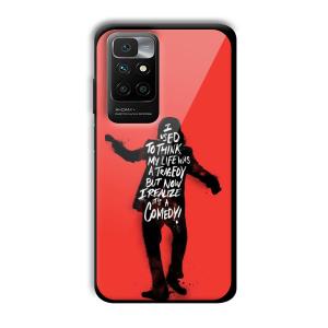 Joker Life Quote Customized Printed Glass Back Cover for Redmi 10 Prime
