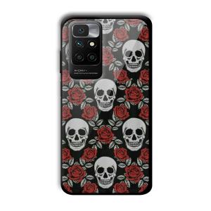 Red Skull Customized Printed Glass Back Cover for Redmi 10 Prime
