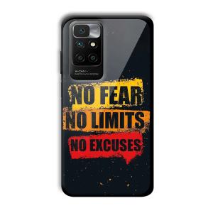 No Fear Customized Printed Glass Back Cover for Redmi 10 Prime