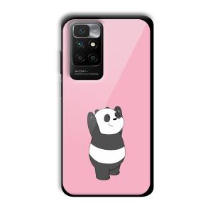 Pink Panda Customized Printed Glass Back Cover for Redmi 10 Prime