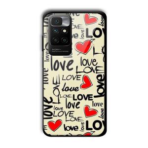 Love Customized Printed Glass Back Cover for Redmi 10 Prime