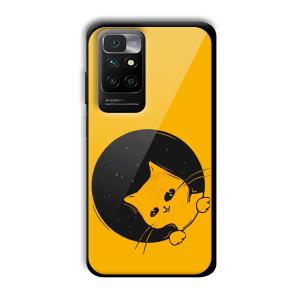 Sneaky Cat Customized Printed Glass Back Cover for Redmi 10 Prime