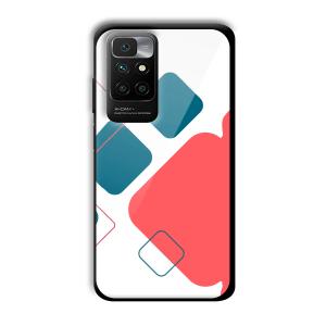 Abstract Squares Customized Printed Glass Back Cover for Redmi 10 Prime