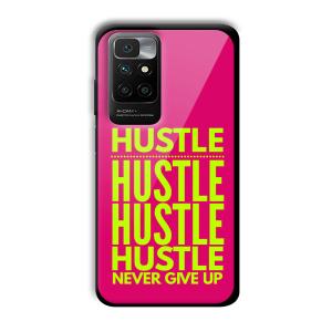 Never Give Up Customized Printed Glass Back Cover for Redmi 10 Prime