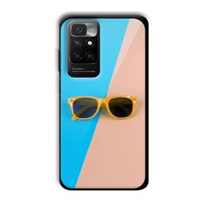 Cool Sunglasses Customized Printed Glass Back Cover for Redmi 10 Prime