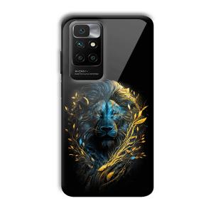 Golden Lion Customized Printed Glass Back Cover for Redmi 10 Prime