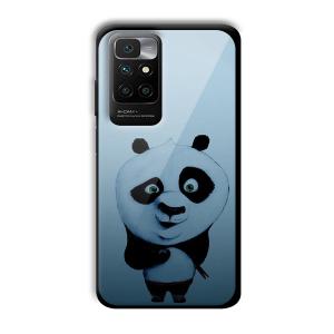 Cute Panda Customized Printed Glass Back Cover for Redmi 10 Prime