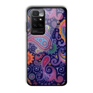Purple Art Customized Printed Glass Back Cover for Redmi 10 Prime
