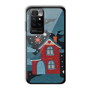 Red House Customized Printed Glass Back Cover for Redmi 10 Prime