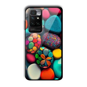 Colored Pebbles Customized Printed Glass Back Cover for Redmi 10 Prime