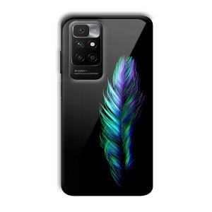 Neon Feather Customized Printed Glass Back Cover for Redmi 10 Prime