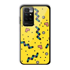 Yellow Game Customized Printed Glass Back Cover for Redmi 10 Prime