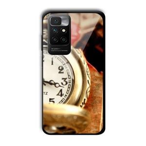 Golden Watch Customized Printed Glass Back Cover for Redmi 10 Prime