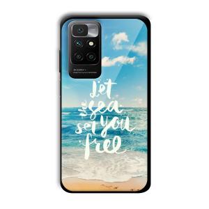 Let the Sea Set you Free Customized Printed Glass Back Cover for Redmi 10 Prime