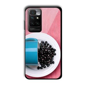 Coffee Beans Customized Printed Glass Back Cover for Redmi 10 Prime