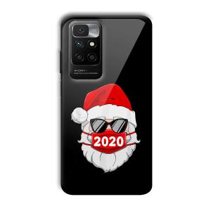 2020 Santa Customized Printed Glass Back Cover for Redmi 10 Prime