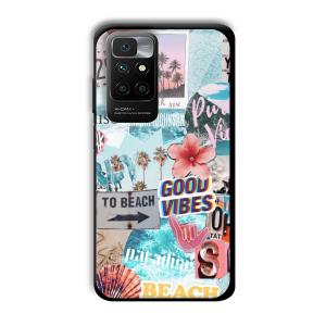 To the Beach Customized Printed Glass Back Cover for Redmi 10 Prime