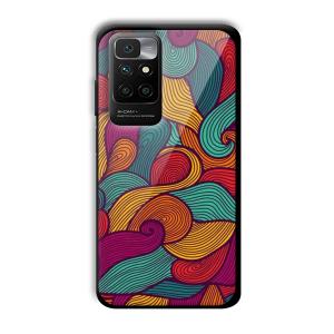 Curved Colors Customized Printed Glass Back Cover for Redmi 10 Prime