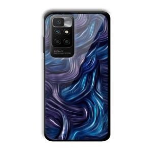Blue Waves Customized Printed Glass Back Cover for Redmi 10 Prime