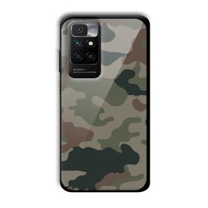Green Camo Customized Printed Glass Back Cover for Redmi 10 Prime