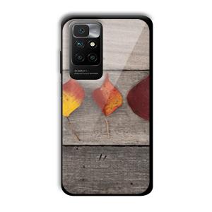 Rusty Leaves Customized Printed Glass Back Cover for Redmi 10 Prime